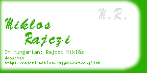 miklos rajczi business card